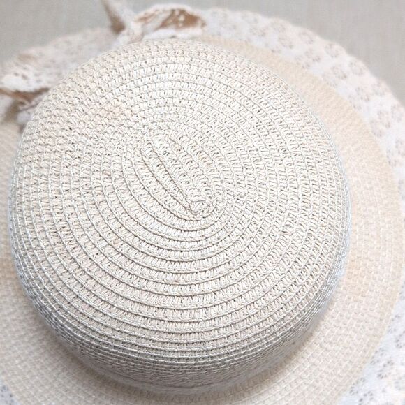 29 Palms Woven Lace Trimmed Floppy Summer Sun Hat - Picture 6 of 10